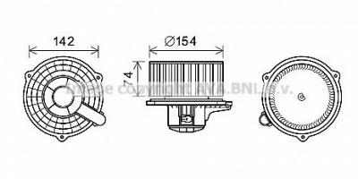 AVA QUALITY COOLING hy8425 -  Электродвигатель, вентиляция салона